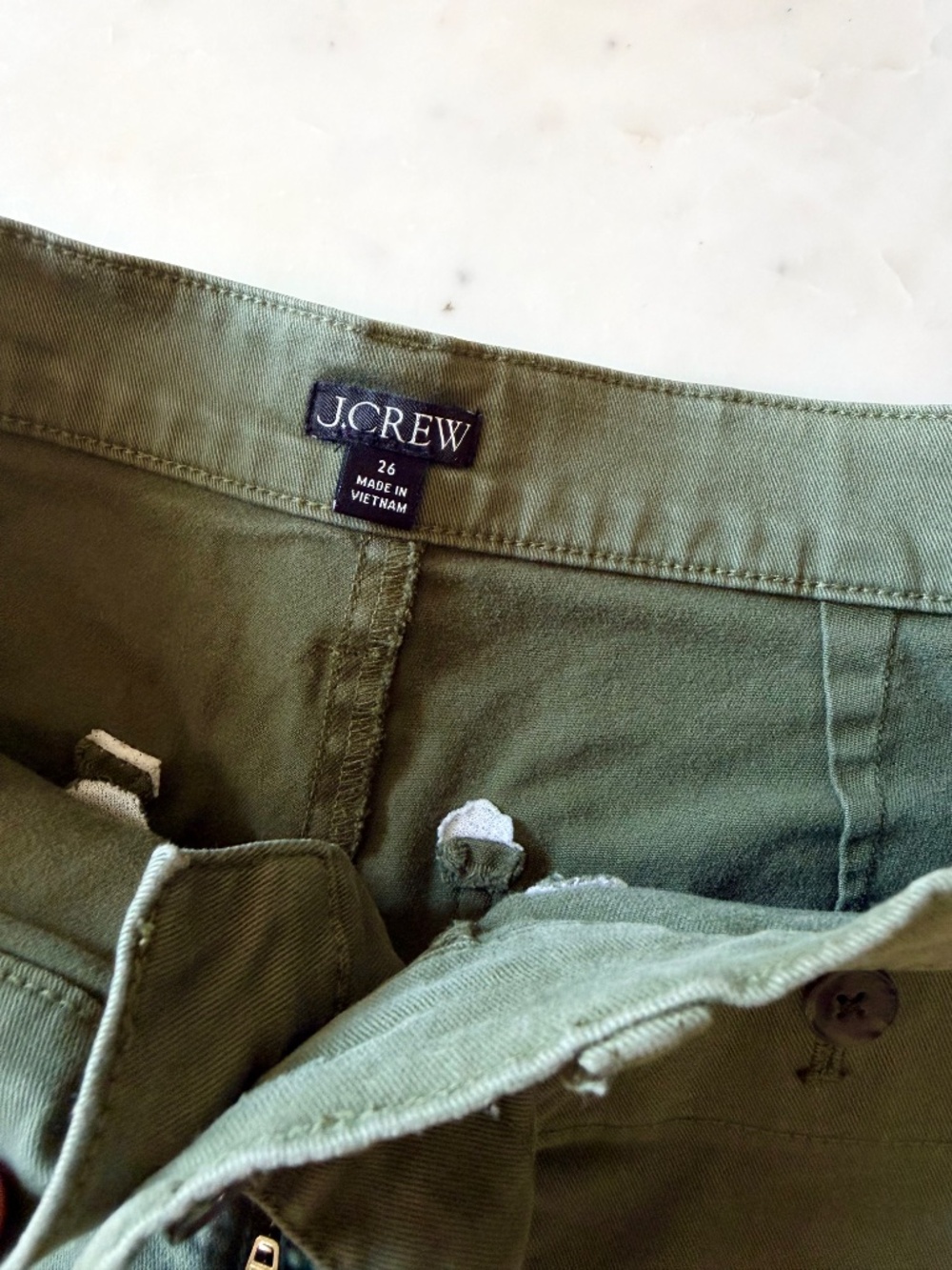 J. Crew Sailor Slim Wide Leg Chino Pant Green Size - Picture 8 of 12